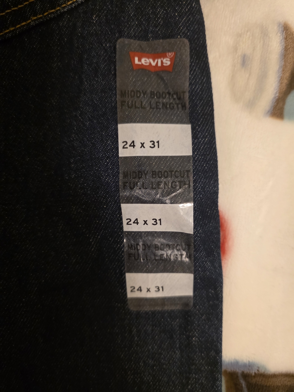 Levi’s Middy Loose Bootcut Jeans - Dark Wash Blue (Size 24) NWT - Picture 7 of 7